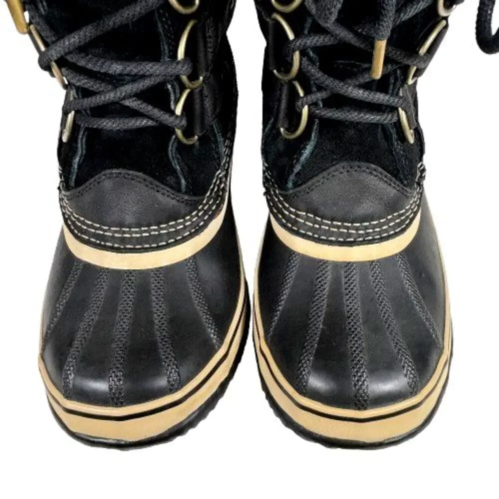 SOREL Women's Joan of Artic Black Quarry Snow Boots Size 8 Waterproof NL2429-010